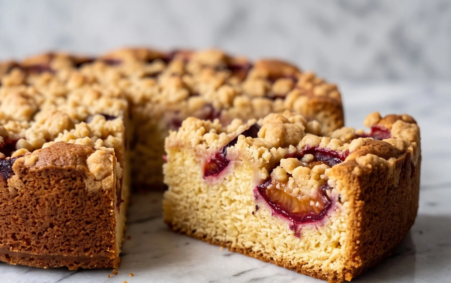 Zuckerfreier Pflaumenkuchen: Dinkel-Rührteig & Streusel