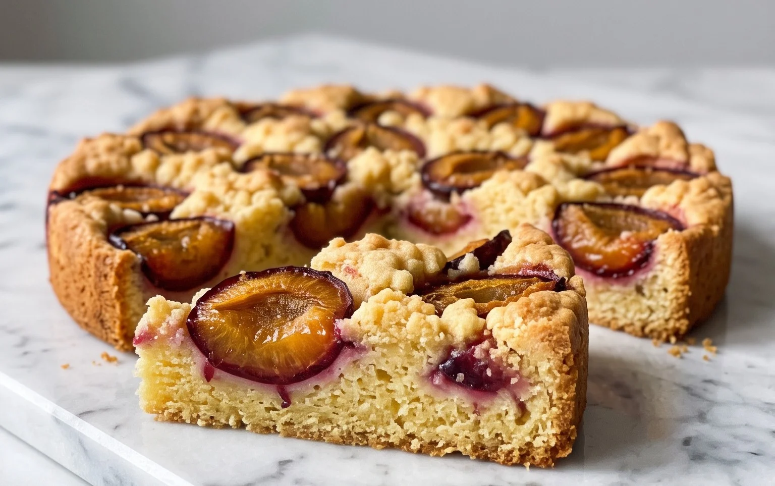 Naďa’s Pflaumenkuchen: Joghurtteig, schnell gemacht